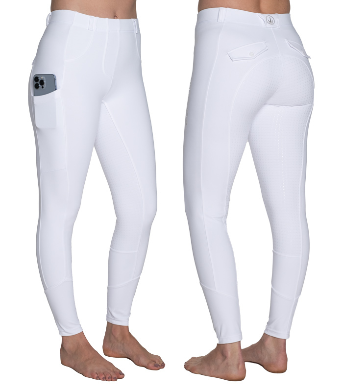 HORSE RIDING COMPETITON WEAR - Amazing NON see through white leggings and  breeches - CT Equine Collections
