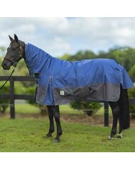 Delzani 'Montana' 1200D 200Gr Winter Turnout  Neck Combo Rug - Navy